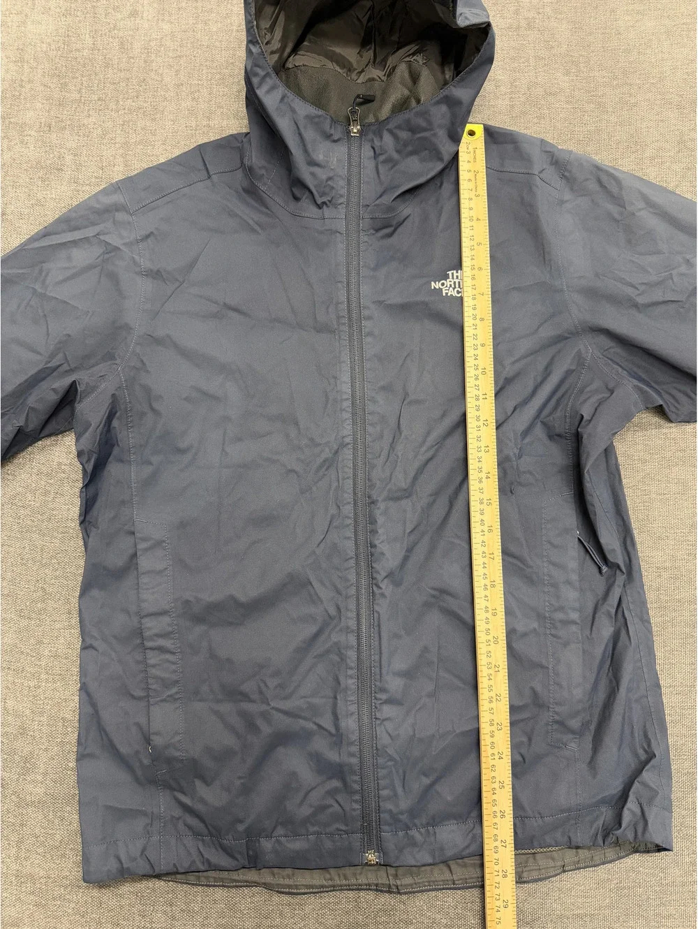 The North Face Men's Medium Hooded Windbreaker Jacket Navy Blue
